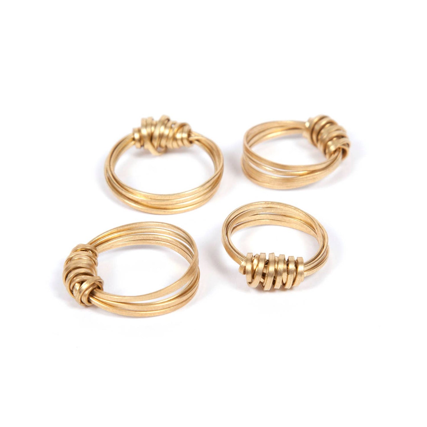 Just Trade | Brass Ribbon Ring: O