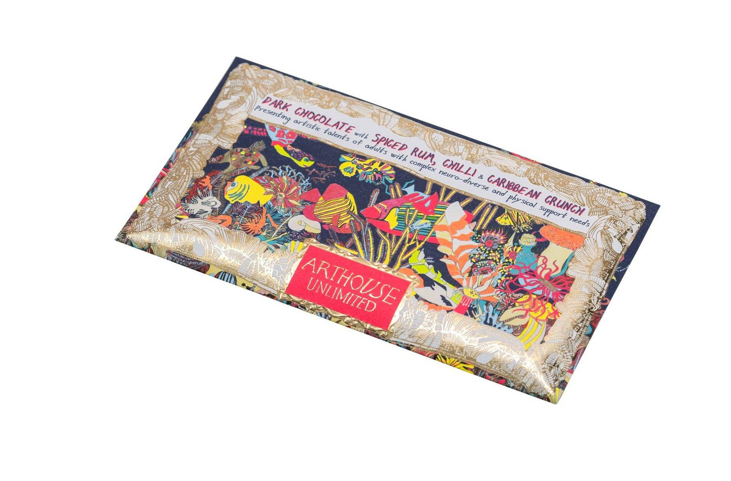 ARTHOUSE Unlimited | Angels of the Deep | Dark Chocolate Bar With Spice Rum, Chilli & Crunch