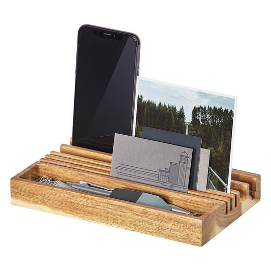 Designworks Collective | Wooden Desk Organiser with Phone Stand