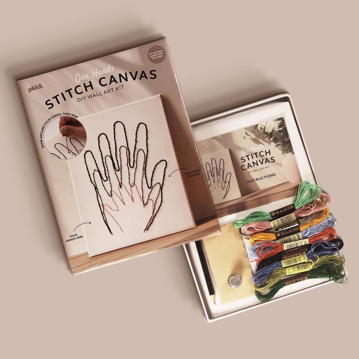 Pikkii | Embroidery Kit | Our Hands Stitch Canvas