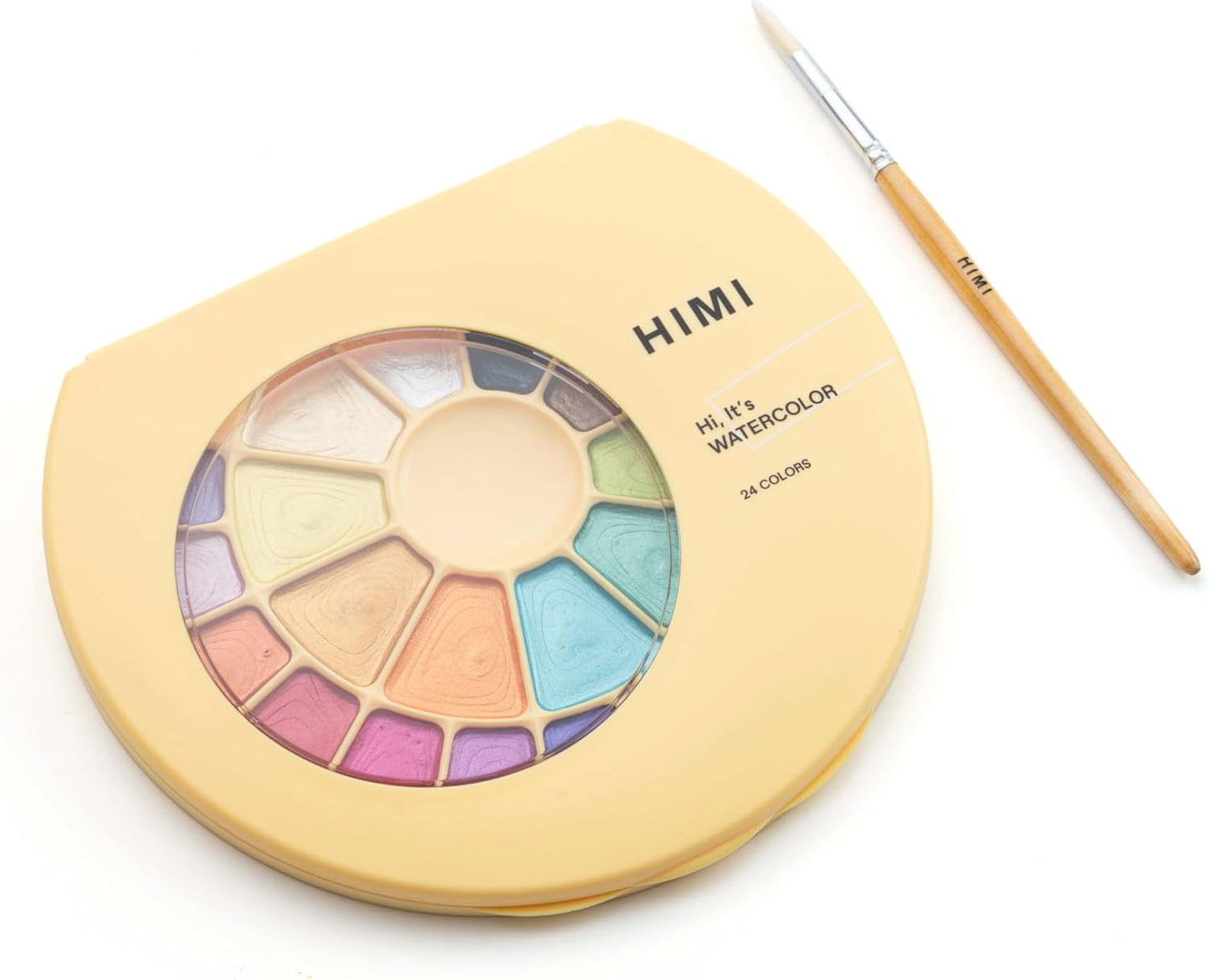 Himi | Semi-Moist Watercolour Palette | 24 x Metallic Colours