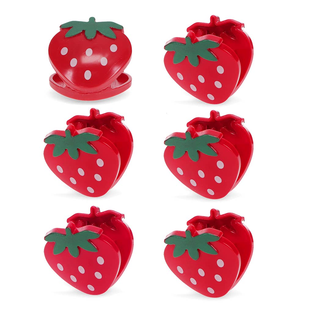 Rex | Set of 6 Bag clips | Strawberry