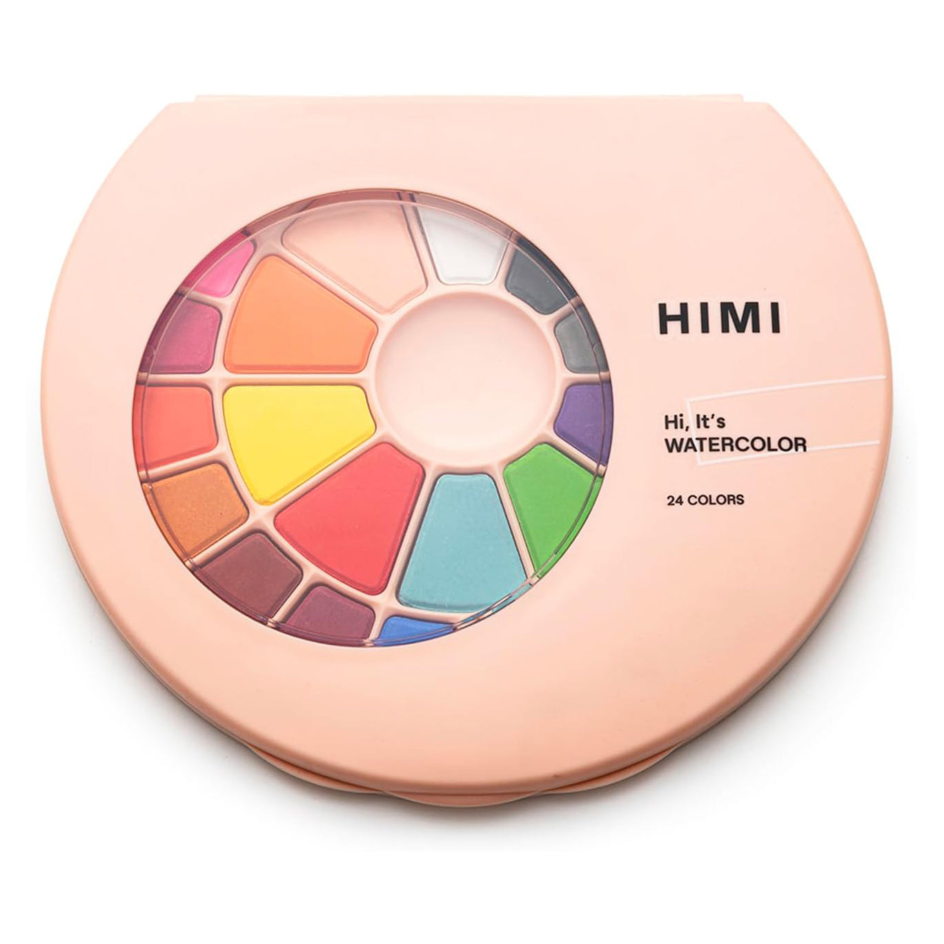Himi | Solid Watercolour Palette | 24 x Colours (Pink Case)