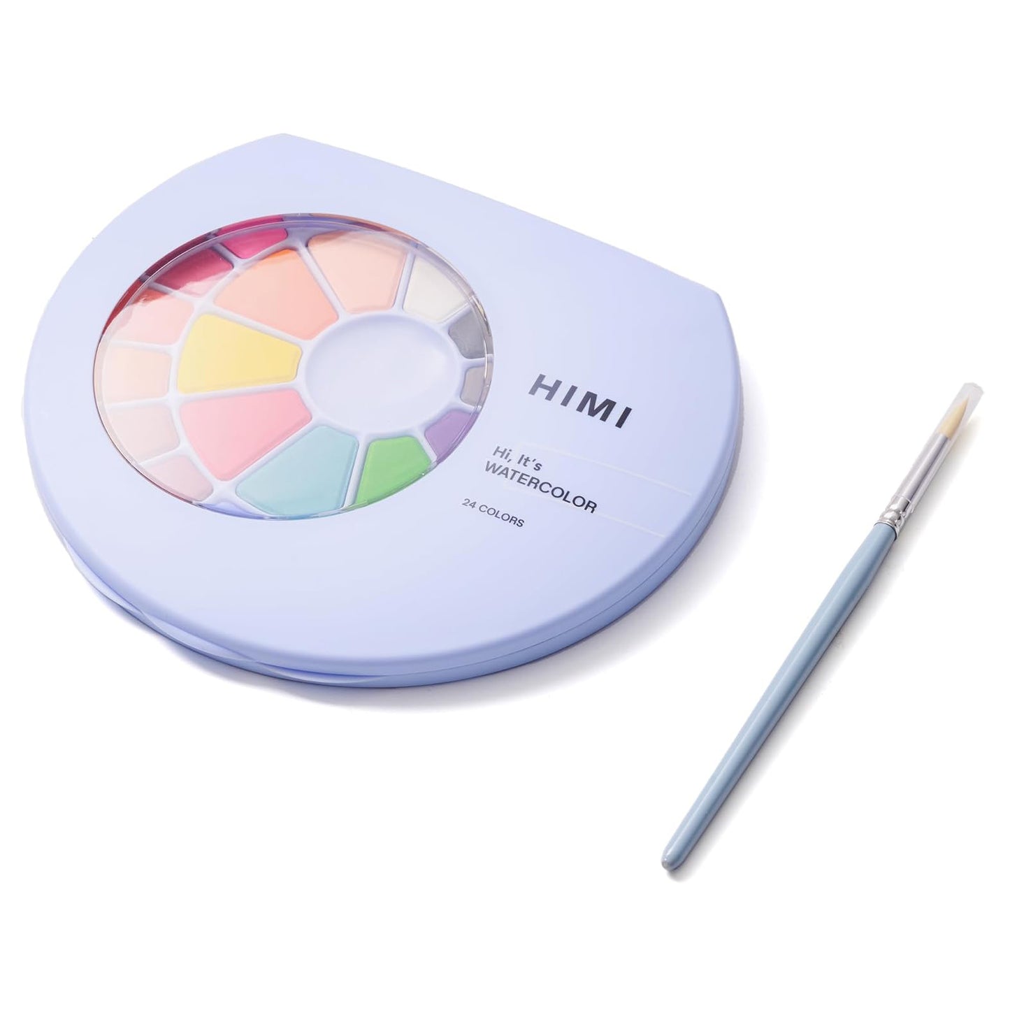 Himi | Solid Watercolour Palette | 24 x Colours (Blue Case)