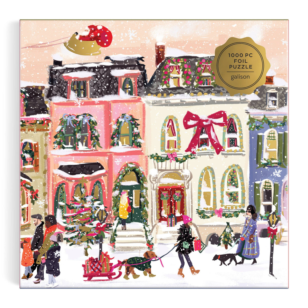 Jigsaw | 1000 Piece Foil Puzzle | Snowfall on Main Street