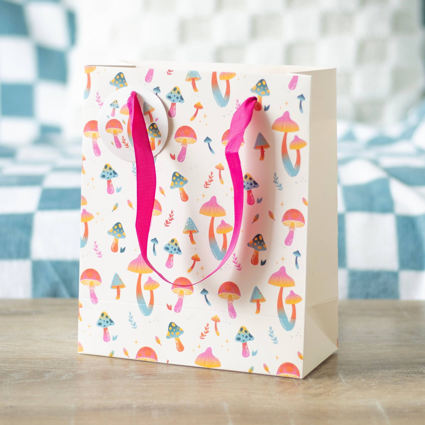 Medium Gift Bag | Funky Fungi Groovy Mushroom Print