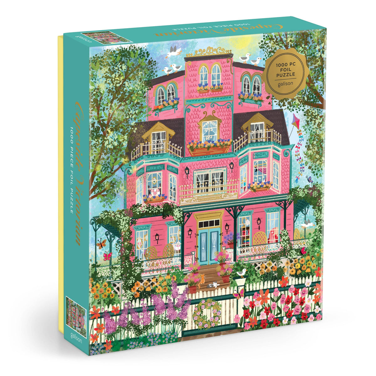Jigsaw | 1000 Piece Foil Puzzle | Capeside Victorian Pink House