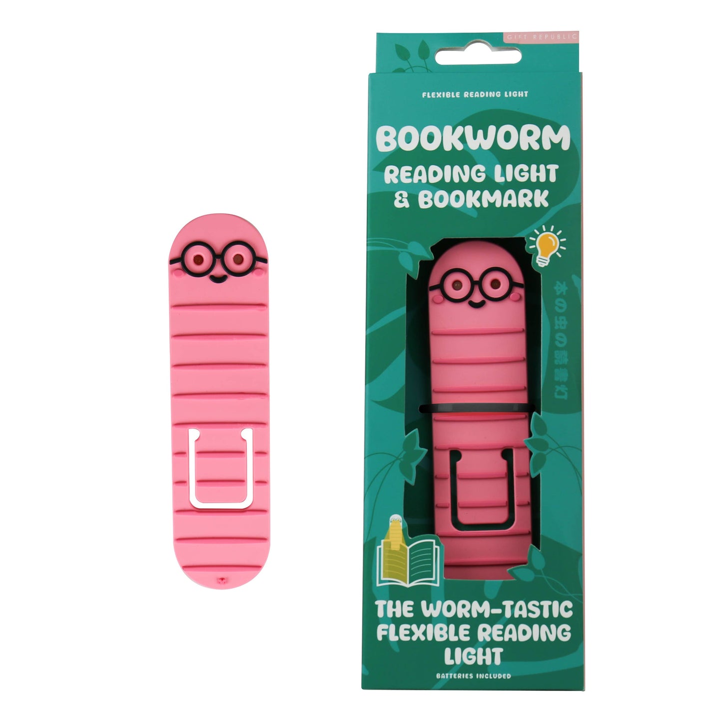 Gift Republic | Worm Reading Light & Bookmark