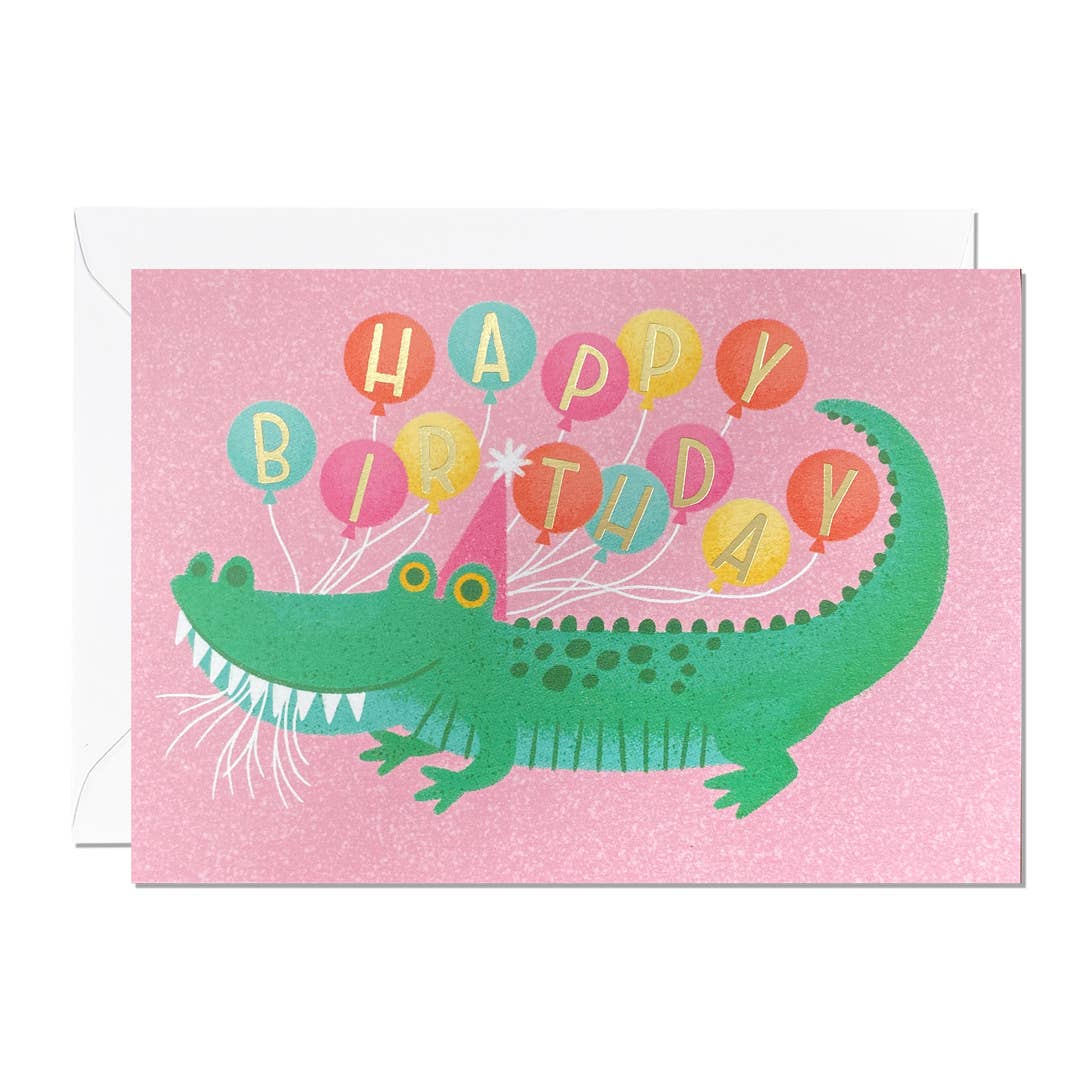Greetings Card | Birthday Alligator