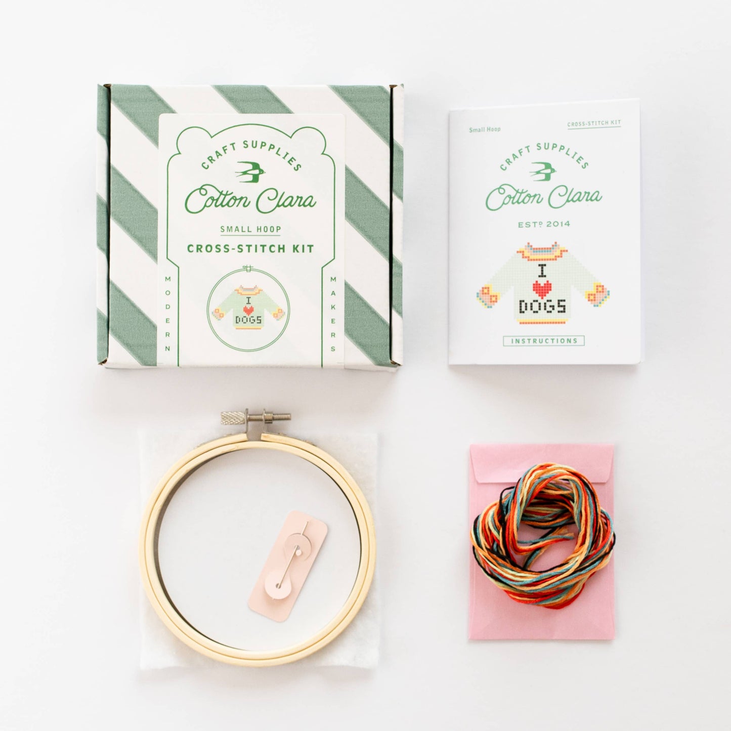 Cotton Clara | I Love Dogs | Cross Stitch Kit