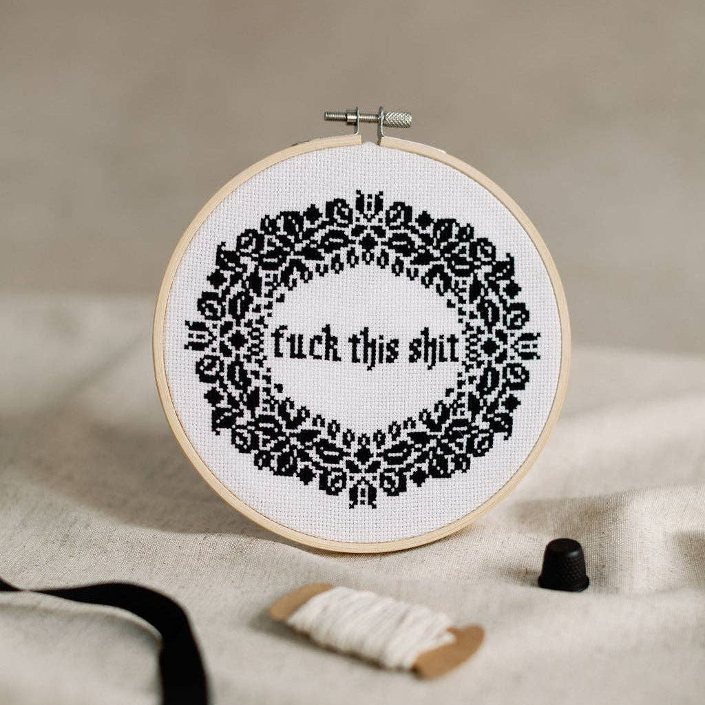 Innocent Bones | Cross Stitch Kit | Fuck This Shit