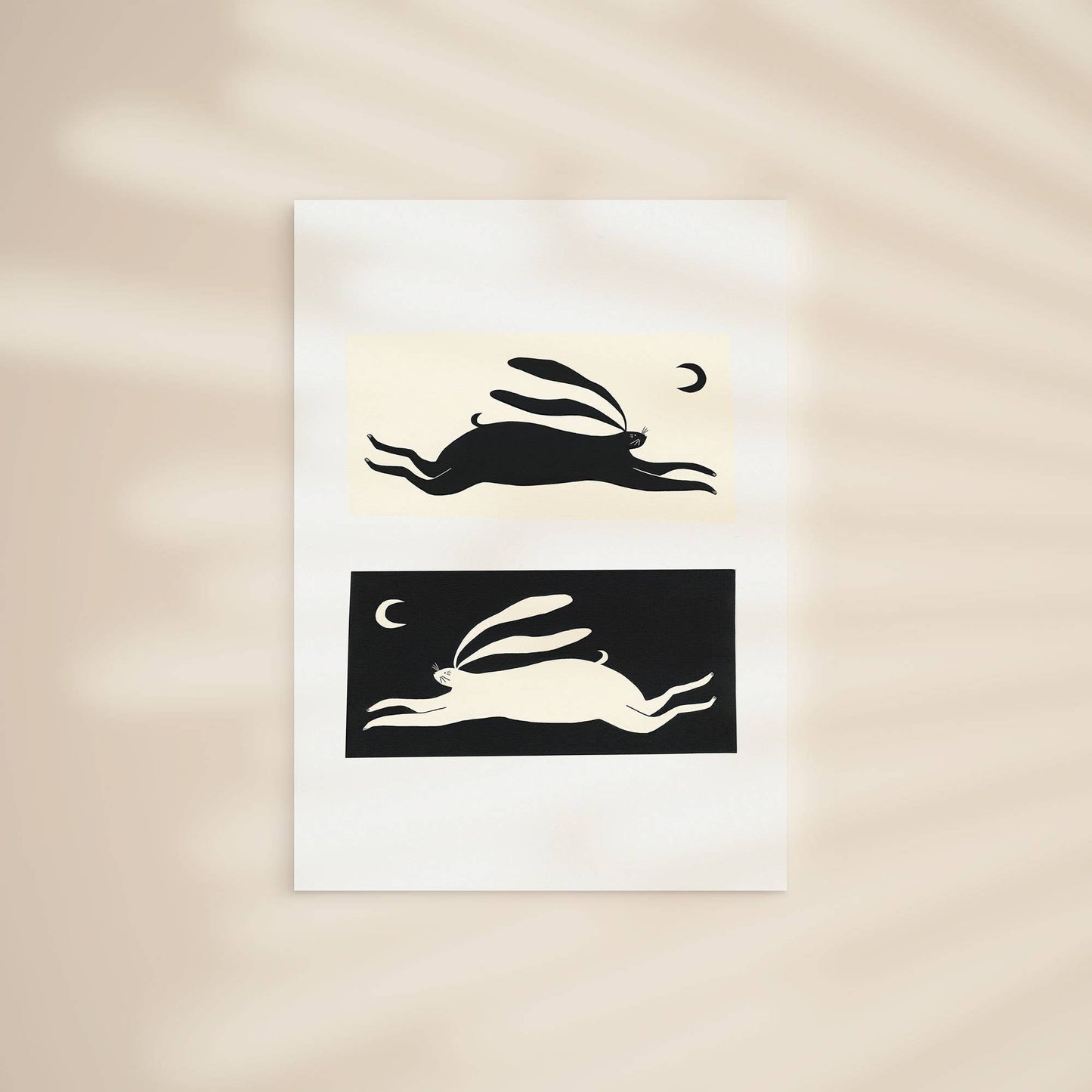 Little Black Cat | A4 Print | Negative / Positive Hare