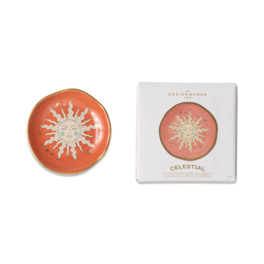 Designworks Collective | Celestial Ceramic Trinket Dish | Terracotta Sun