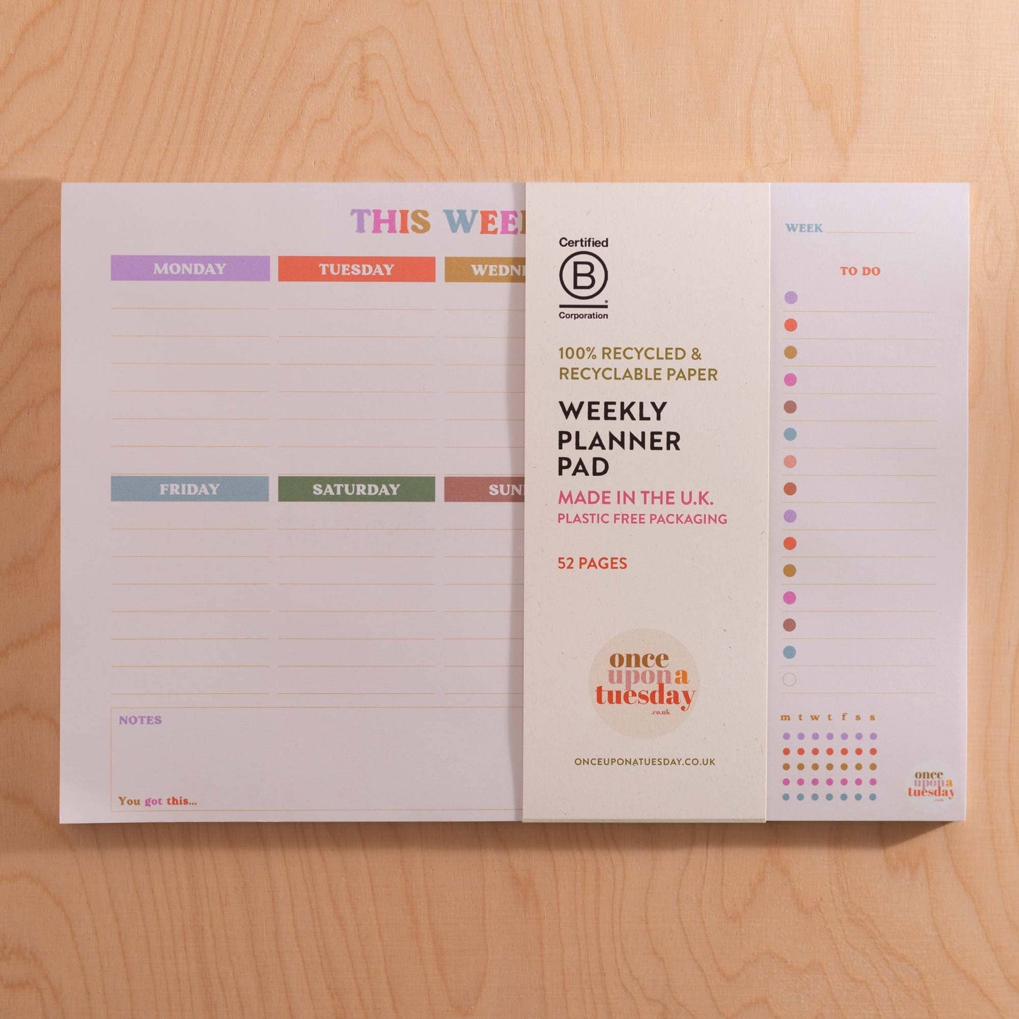 Good Tuesday | A4 Weekly Planner Pad with Habit Tracker | You Got This