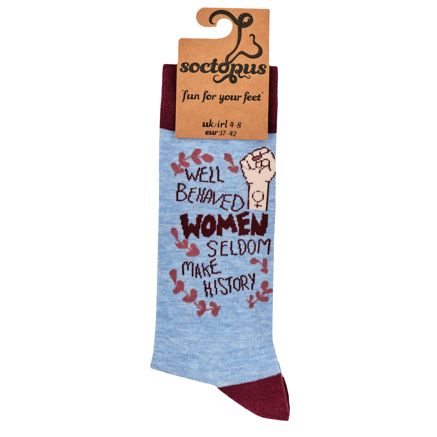 Socktopus | Feminist Socks | Well Behaved Women | S UK 4-8
