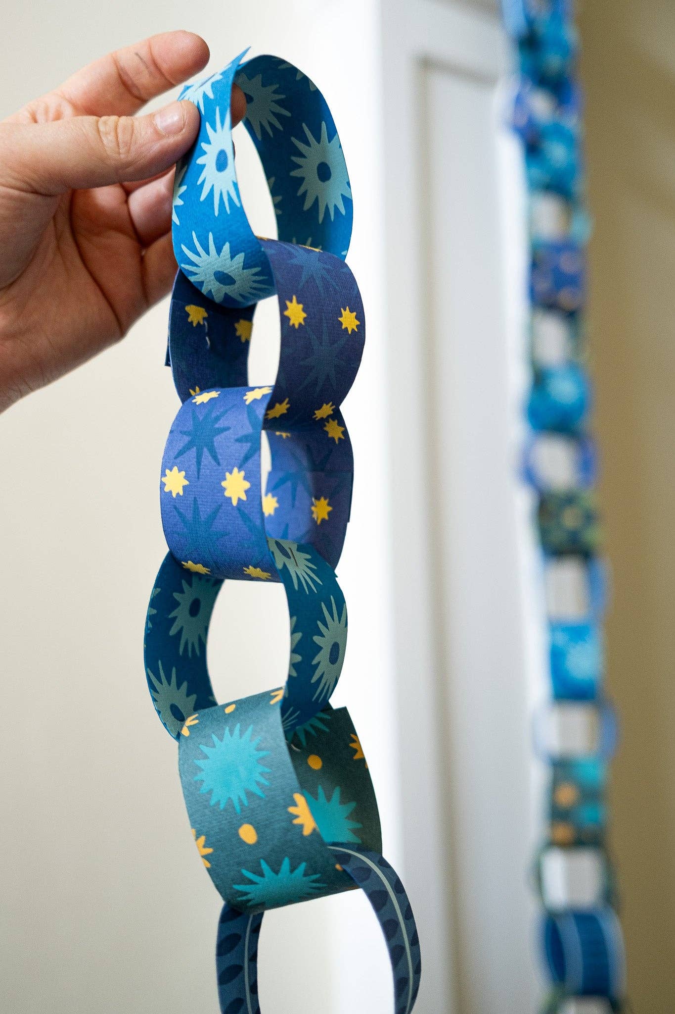 East End Press | Paper Chain Kit | Blue & Yellow