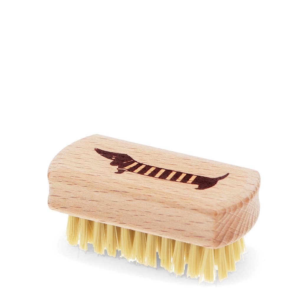 Rex | Wooden travel nail brush | Sausage Dog