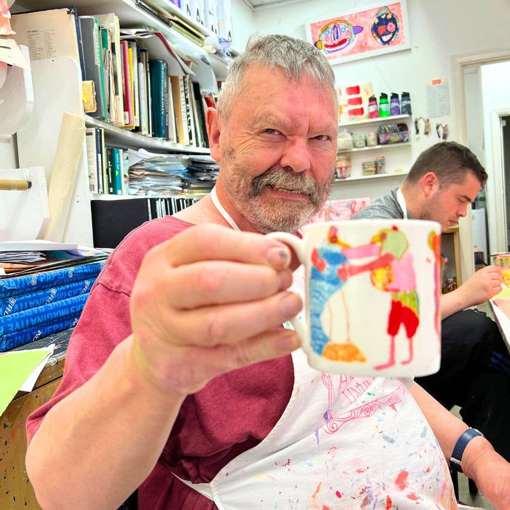 Arthouse Unlimited | Fine Bone China Mug | Hugging Animals