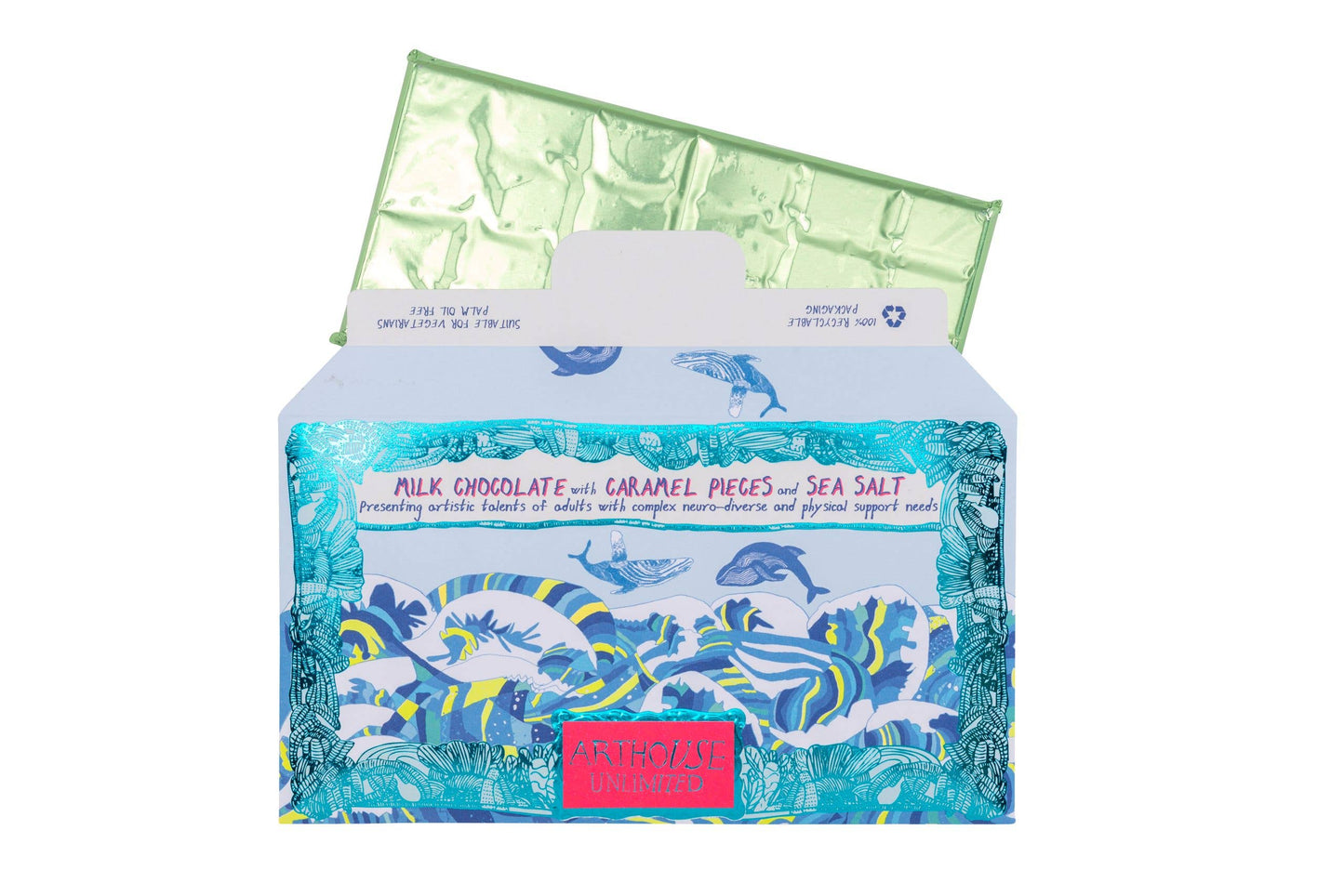 ARTHOUSE Unlimited | Swim with Whales | Milk Chocolate Bar With Caramel & Sea Salt