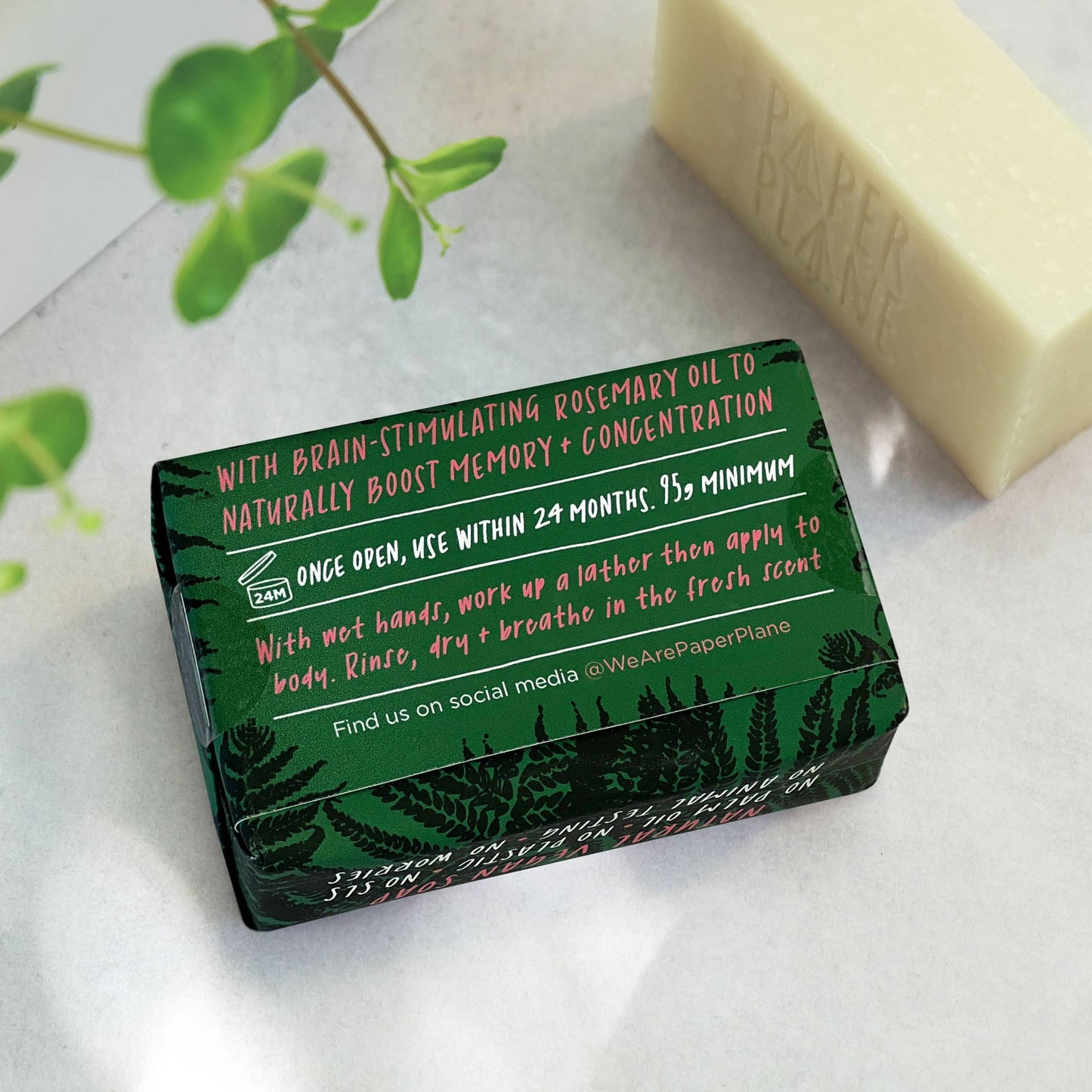 Paper Plane | Focus Rosemary Soap Bar