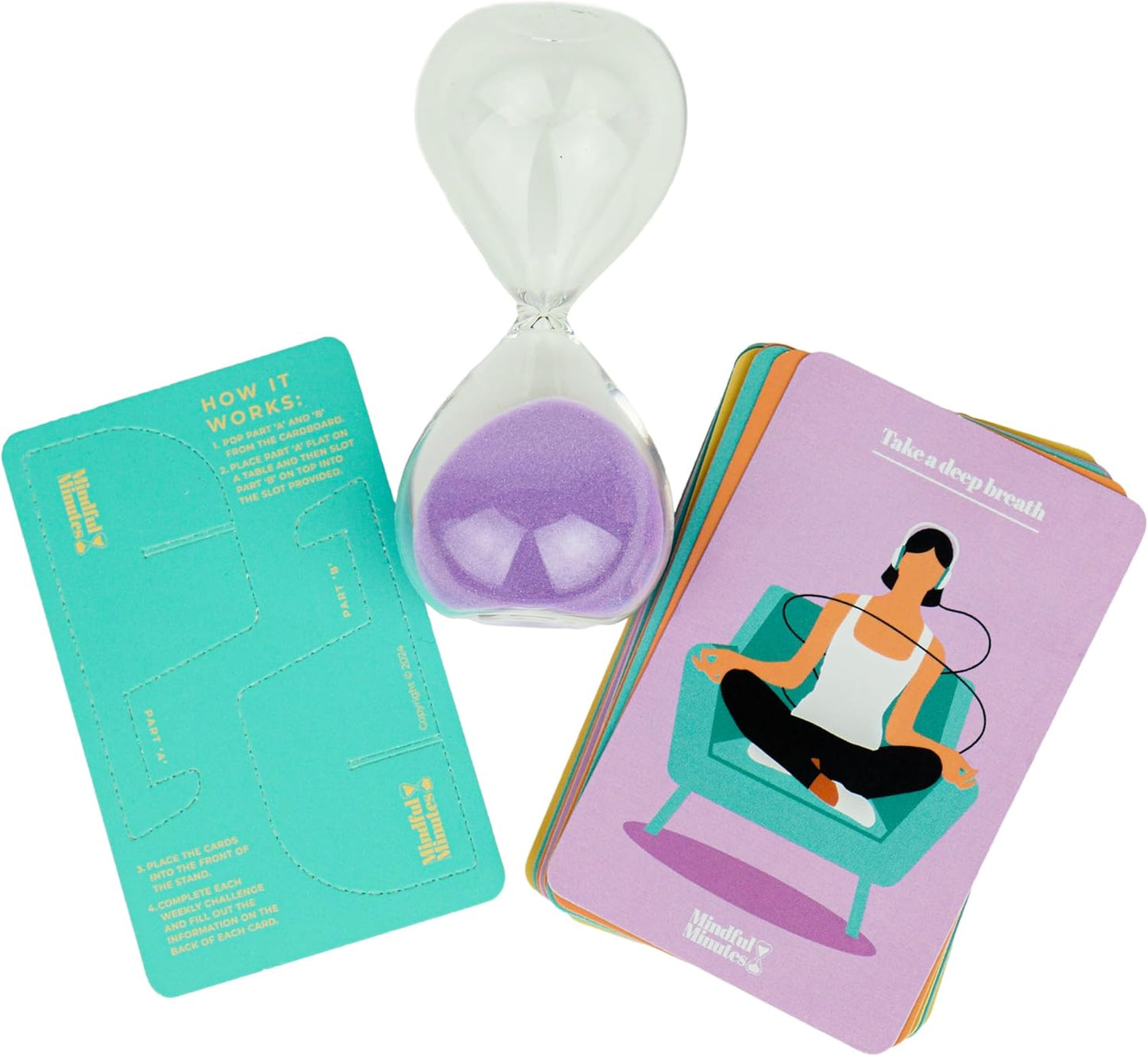 Mindful Minutes | Sand Timer & Meditation Cards