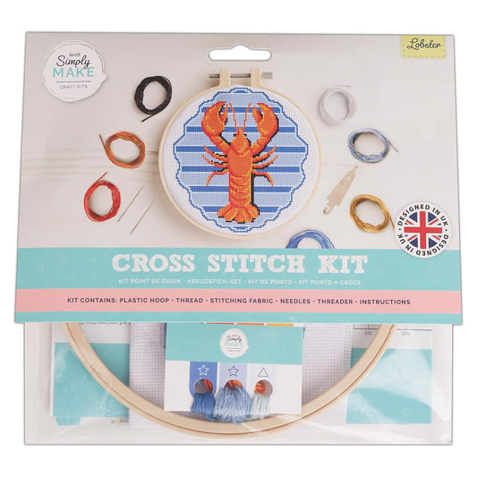 Simply Make | Cross Stitch Kit | Lobster
