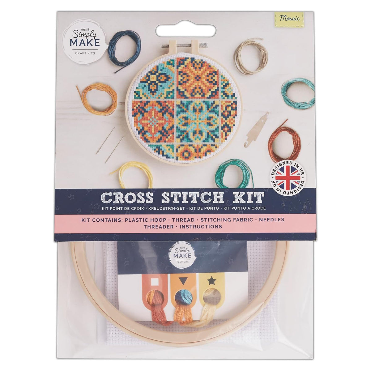 Simply Make | Cross Stitch Kit | Mosaic
