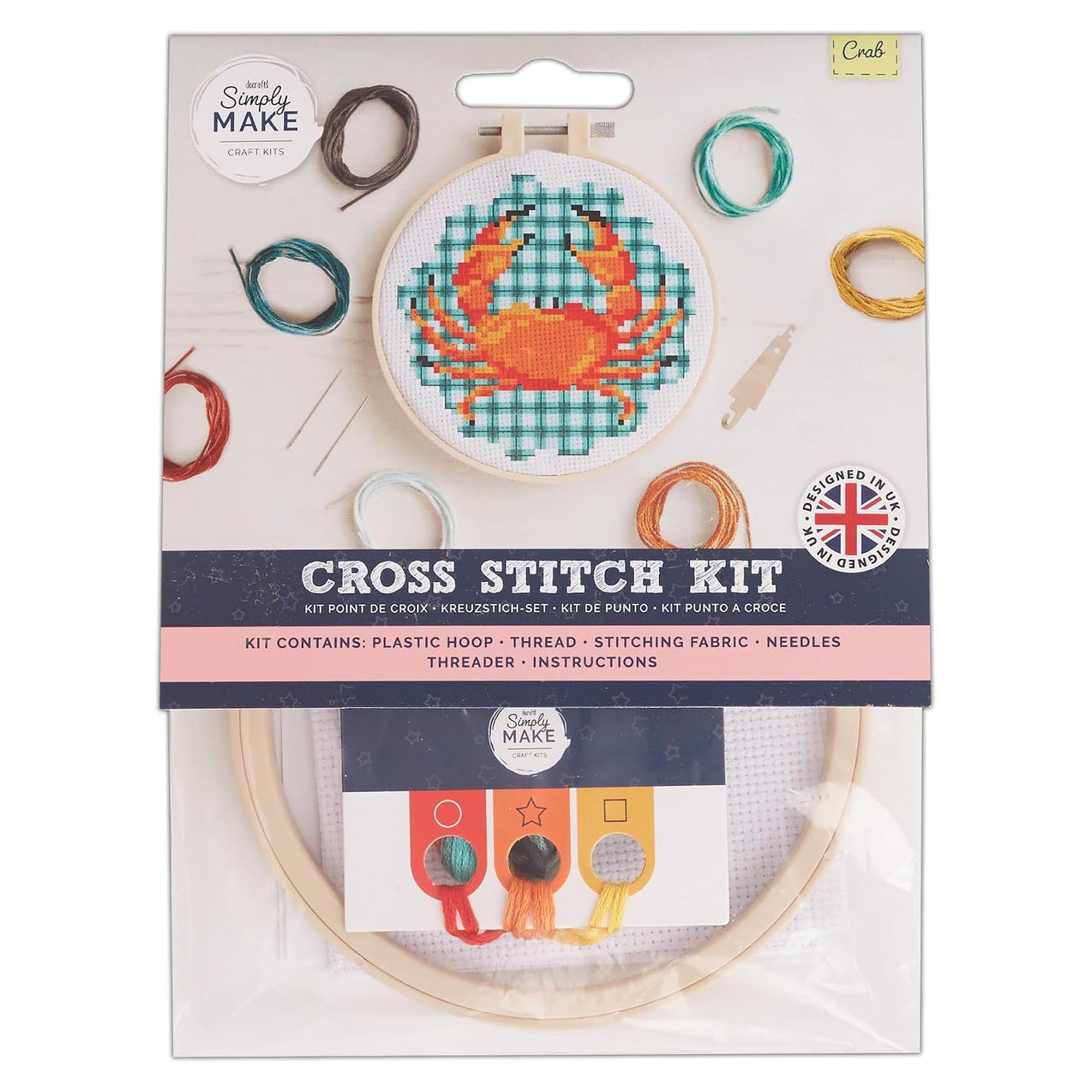 Simply Make | Cross Stitch Kit | Crab
