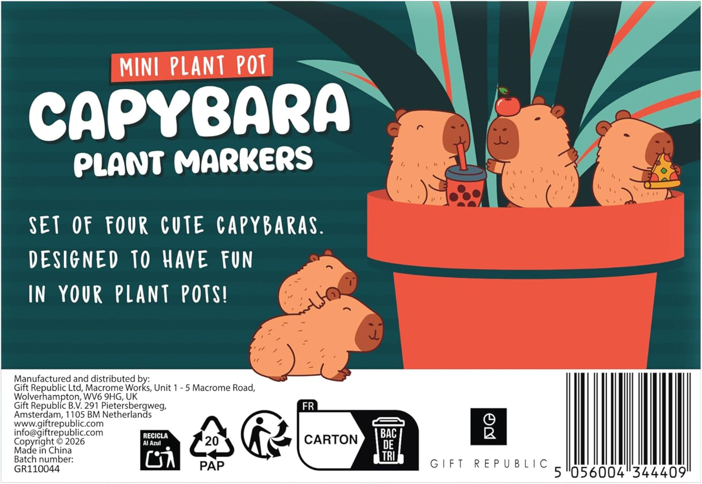Gift Republic | Capybara Plant Markers