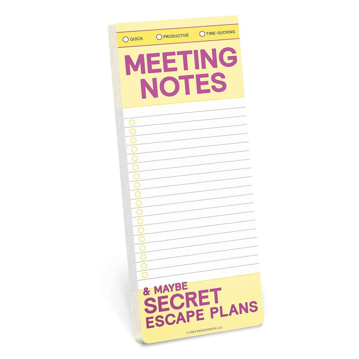 Knock Knock | Meeting Notes Make-a-List Pad