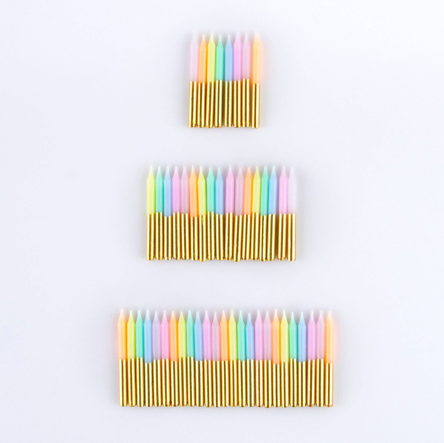 Meri Meri | 50 Mini Pastel & Gold Cake Candles