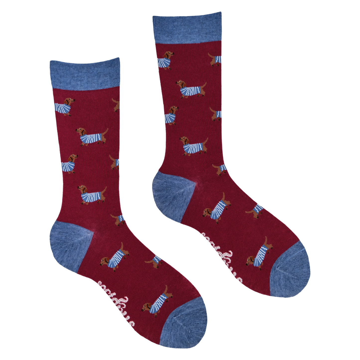 Socktopus | Sausage Dogs in Jumpers Fuchsia | S UK 4-8