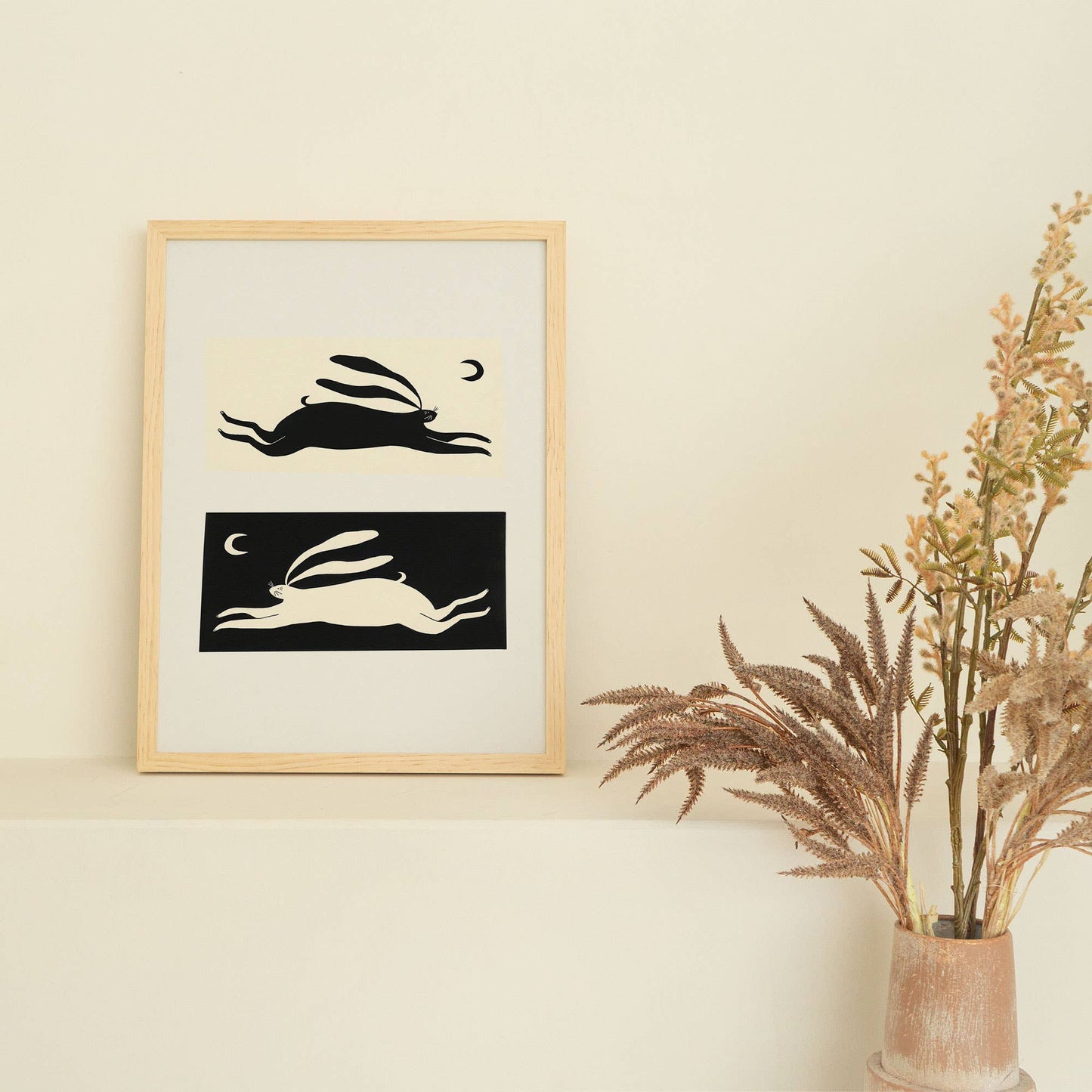 Little Black Cat | A4 Print | Negative / Positive Hare