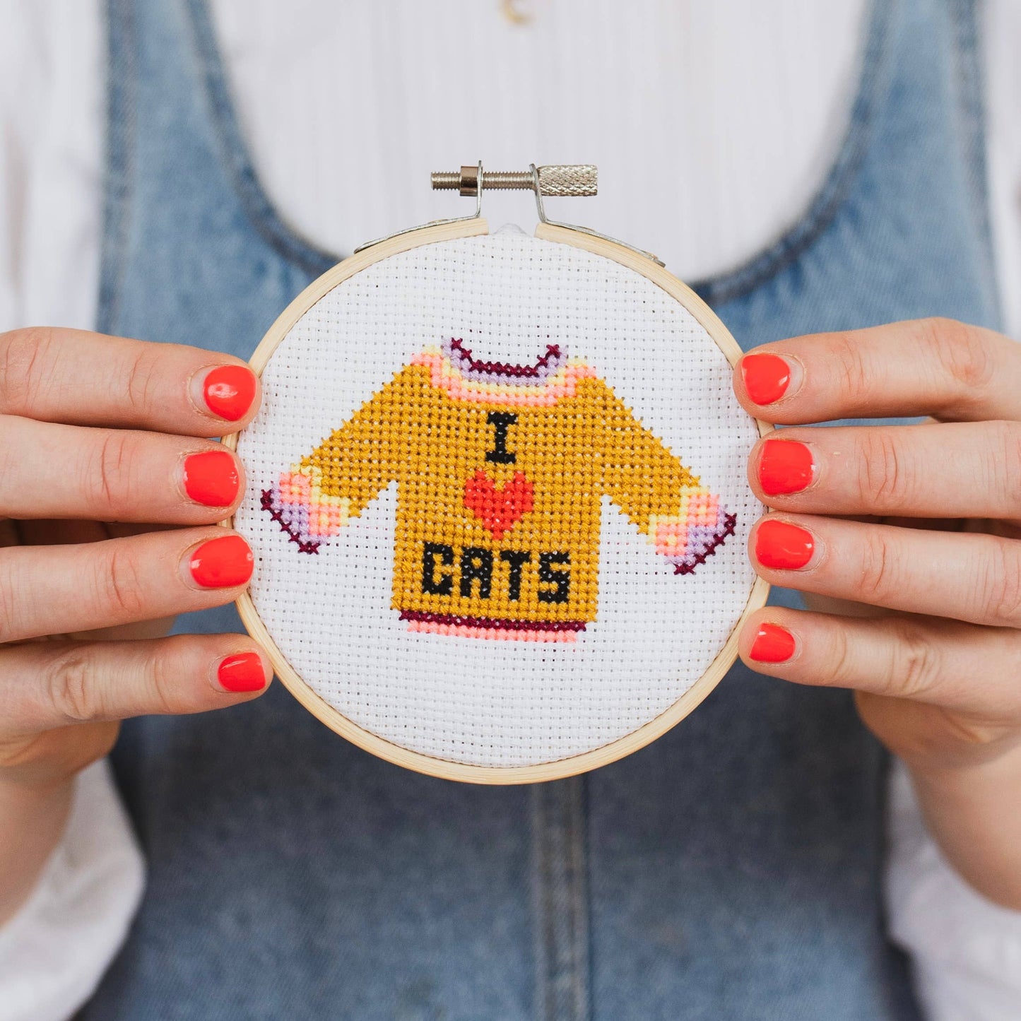 Cotton Clara | I Love Cats | Cross Stitch Kit