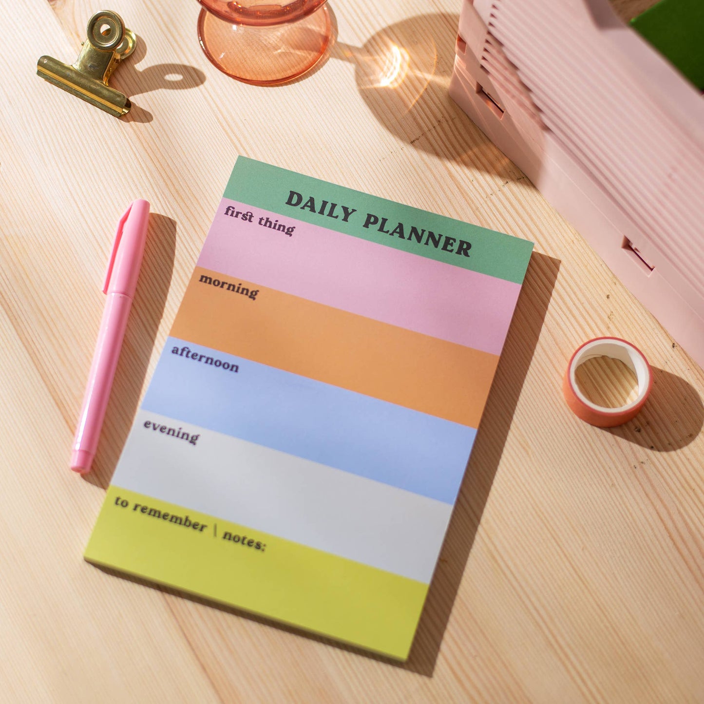 Good Tuesday | Daily Planner Pad  | Rainbow Colour Block Notepad