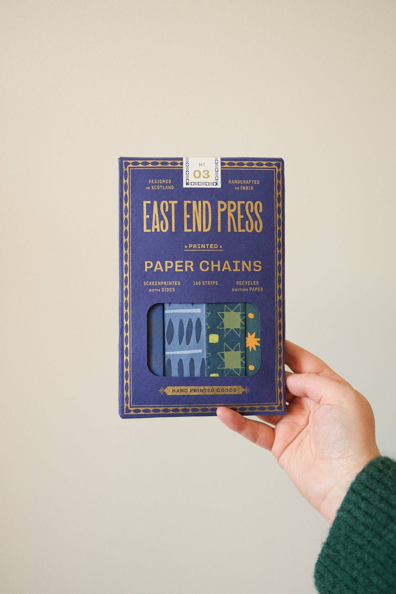 East End Press | Paper Chain Kit | Blue & Yellow