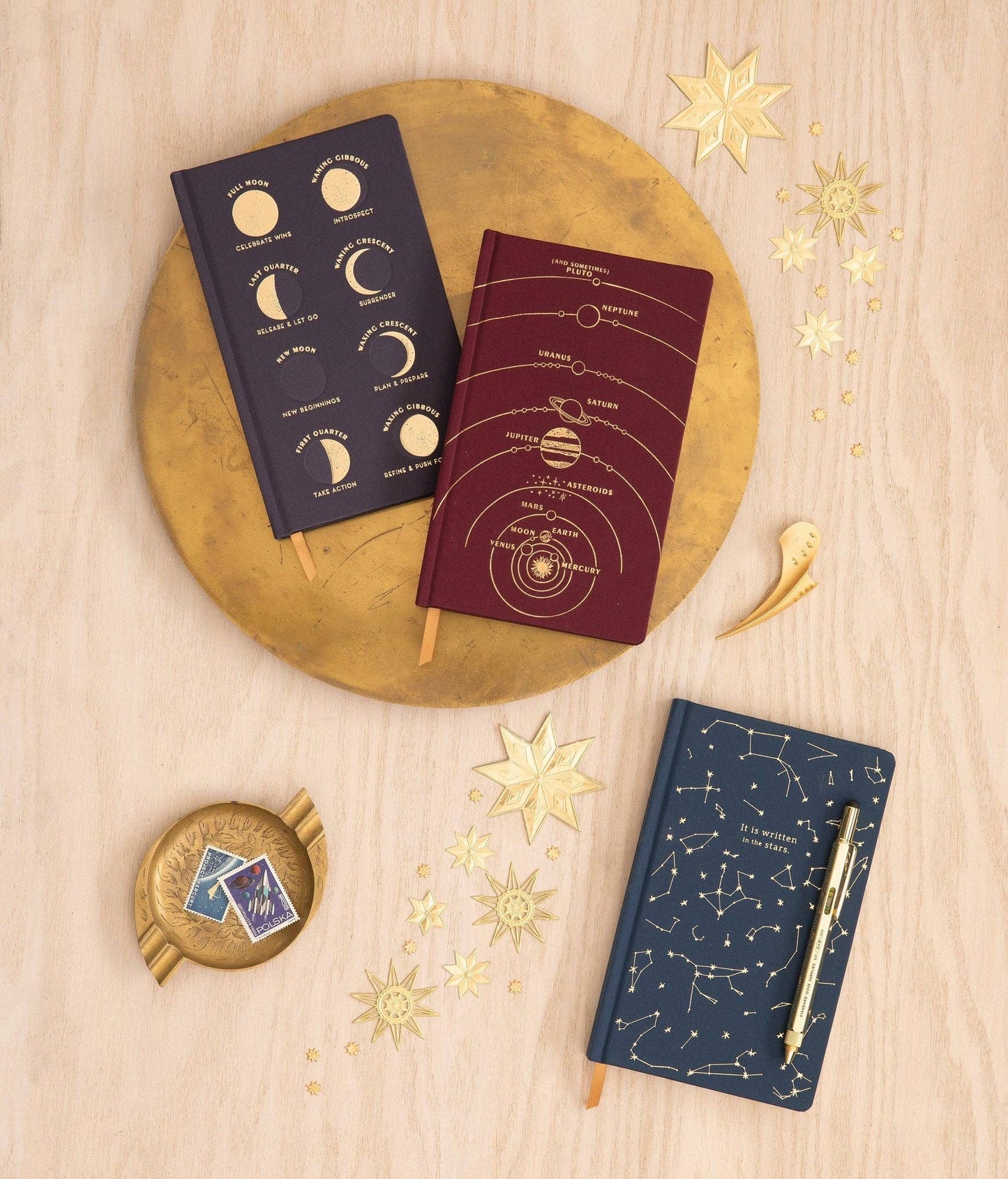 Designworks Collective | Designworks Ink Bookcloth Journal | Navy - Moon Phases