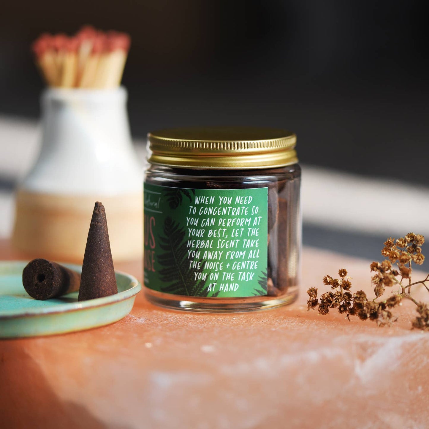 Paper Plane | Focus Jar of Incense Cones