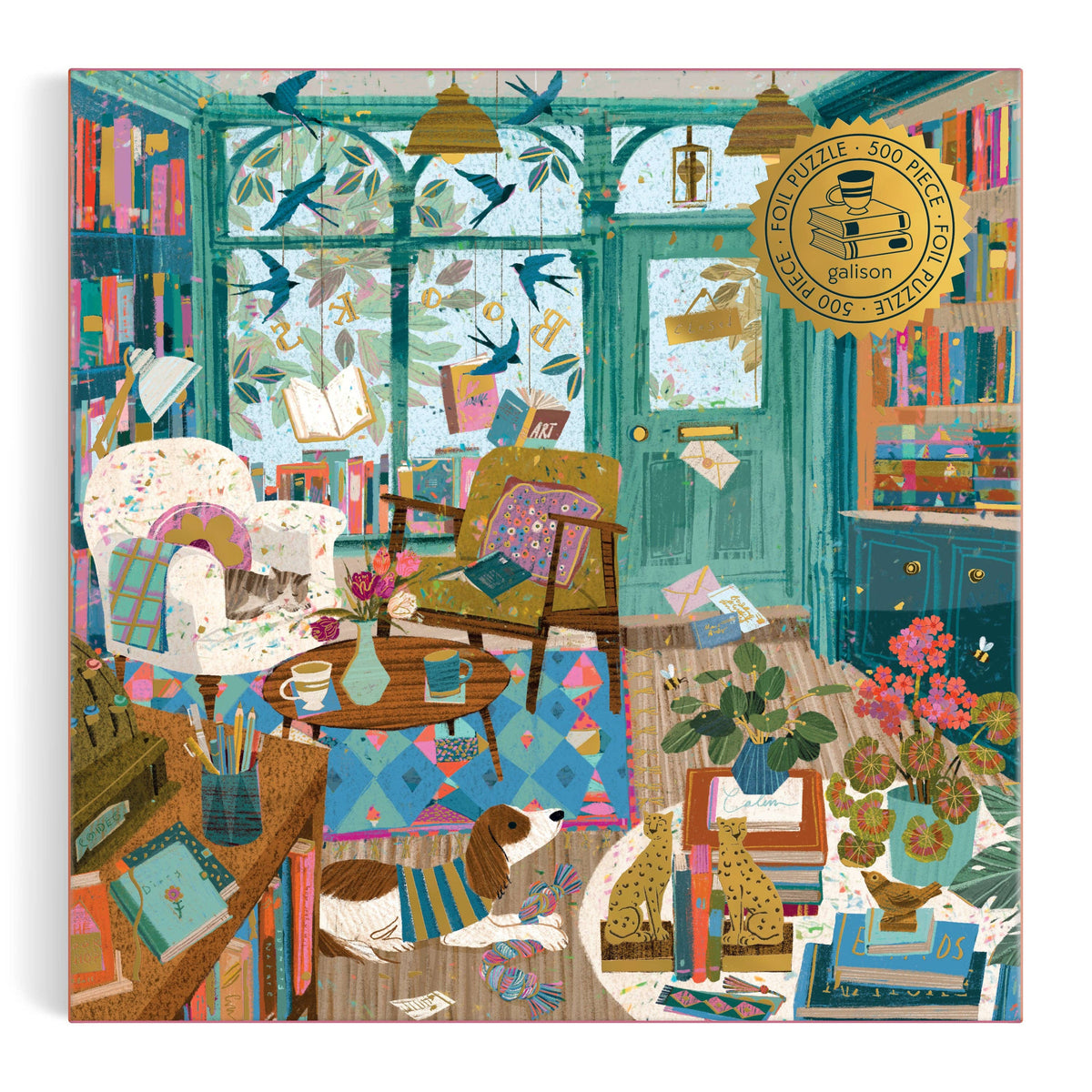 Jigsaw | 500 Piece Foil Puzzle | Bookshop Afternoon