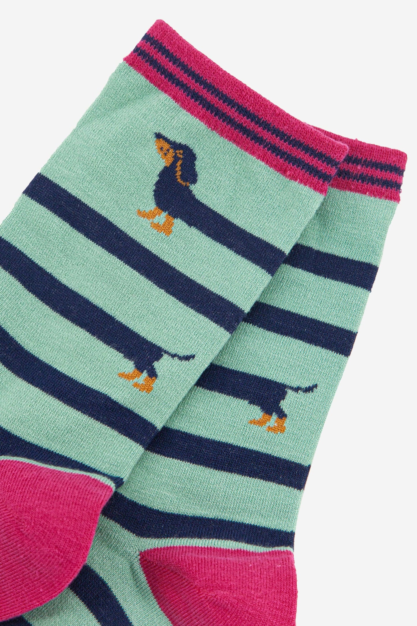 Sock Talk | Women's Winding Sausage Dog Bamboo Socks | UK 3-7 | EU 36-40