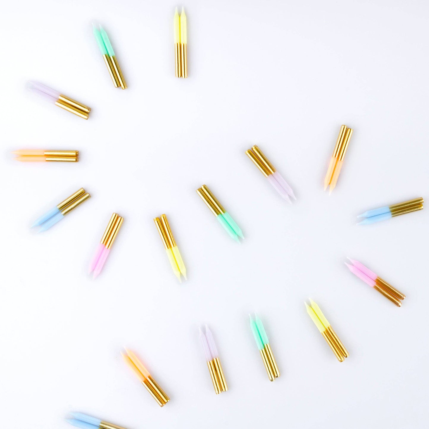 Meri Meri | 50 Mini Pastel & Gold Cake Candles