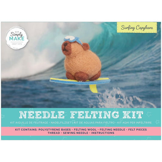 Simply Make | Needle Felting | Surfing Capybara