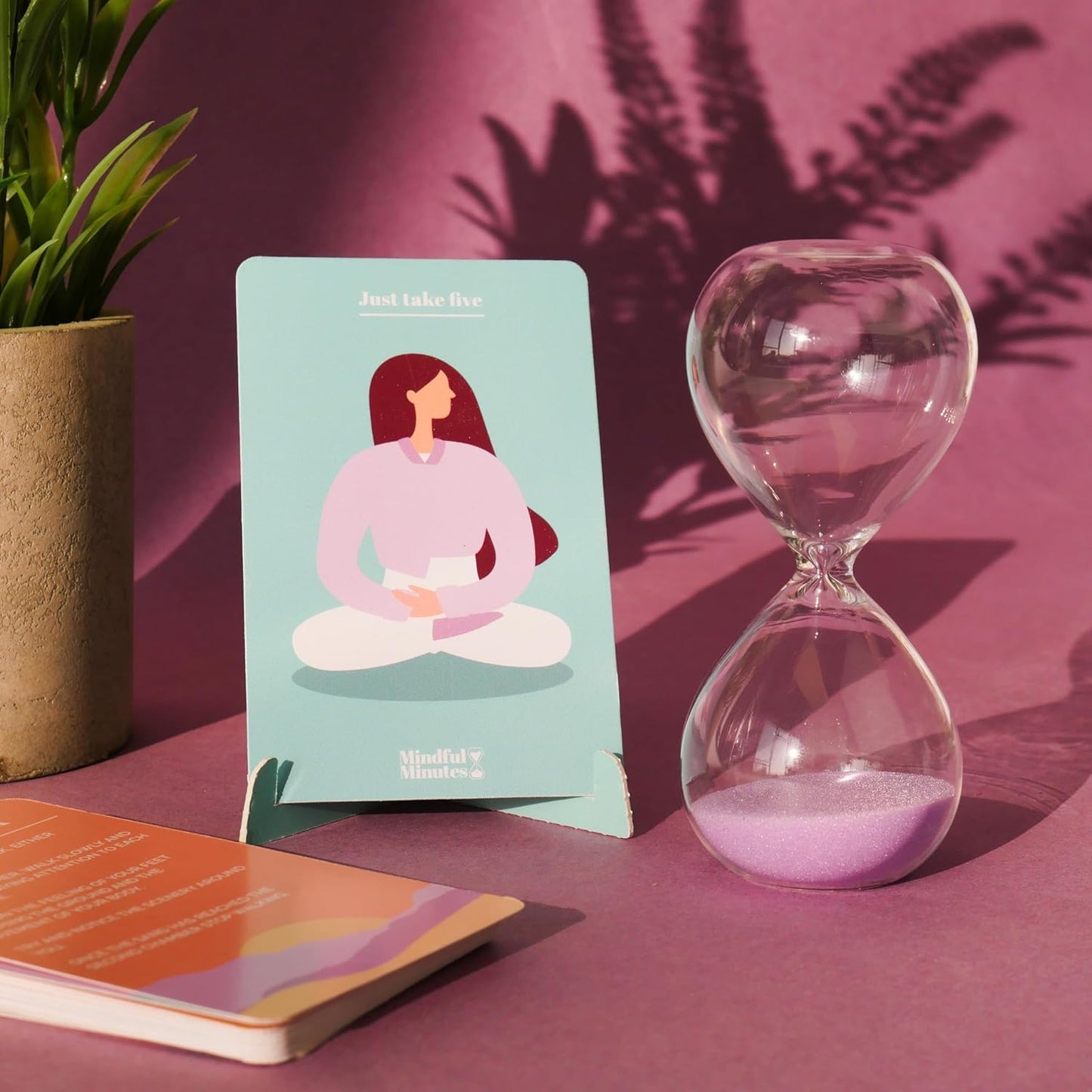 Mindful Minutes | Sand Timer & Meditation Cards