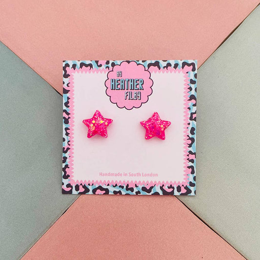 By Heather Filby | Glitter Stud Earrings | Star