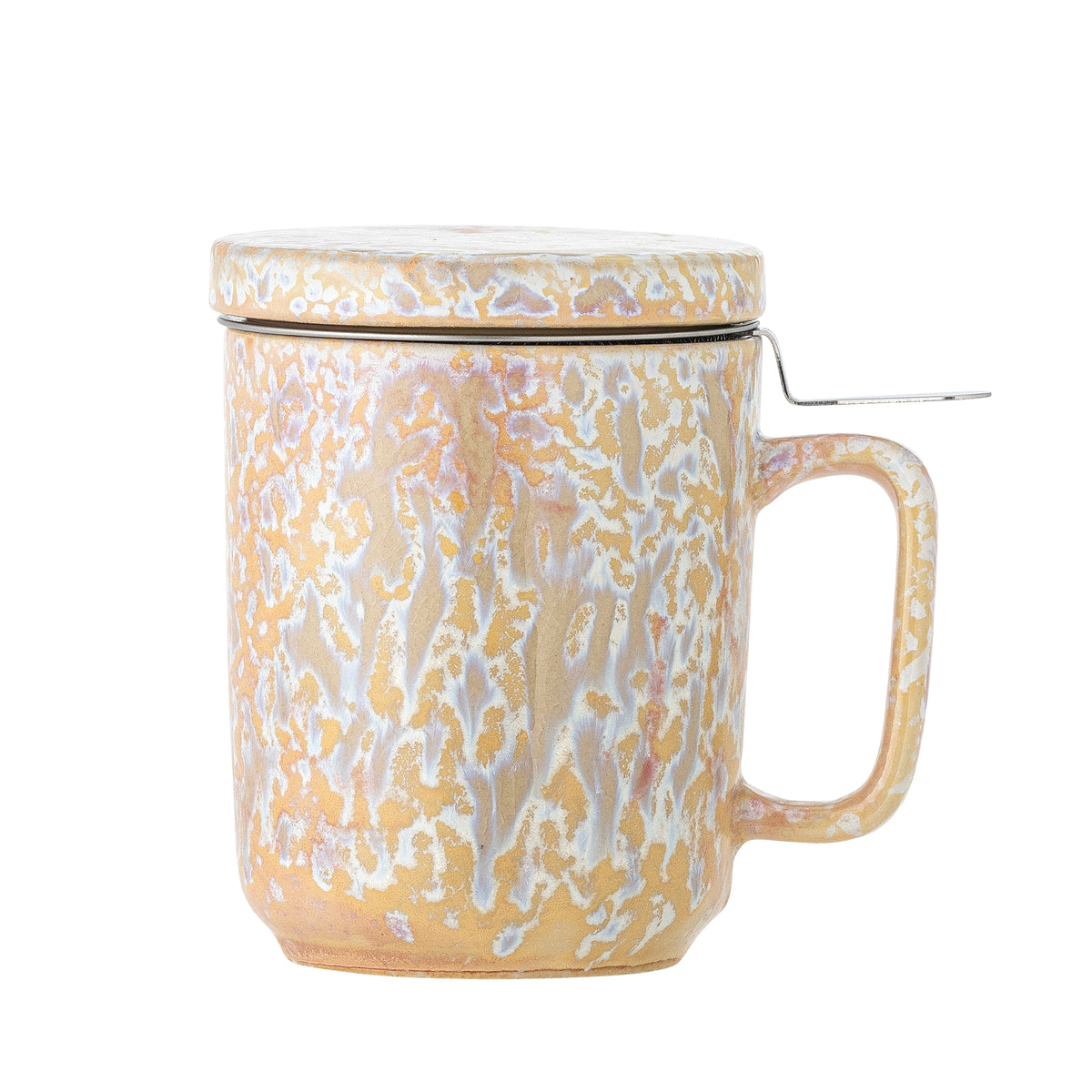 Bloomingville | Yuma Mug with Lid & Strainer | Pink
