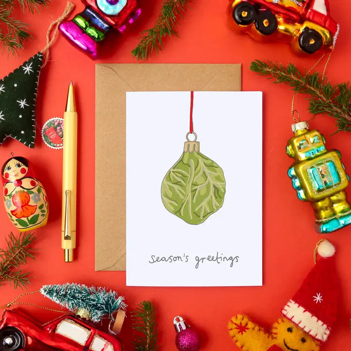 Christmas Card | Sprout Decoration "Season's Greetings"