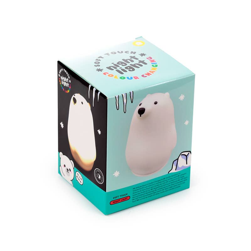 Puckator Ltd | Adoramals | LED Night Light Sleep Lamp | Polar Bear