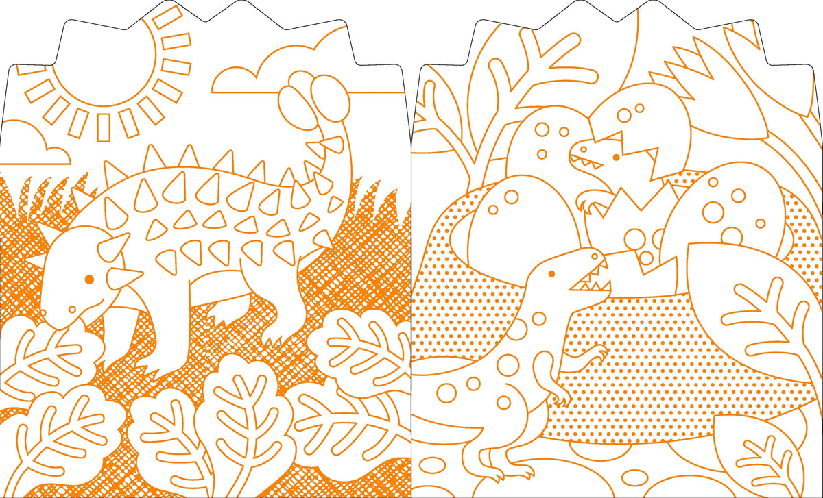 Coloring Book with Stickers | Dinosaurs