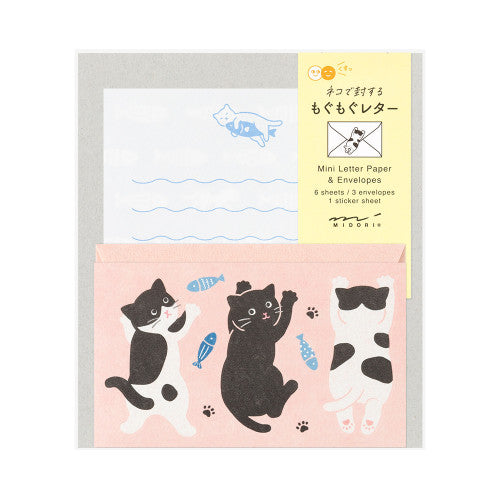 Midori | Mini Letter Set with Stickers | Hungry Cats