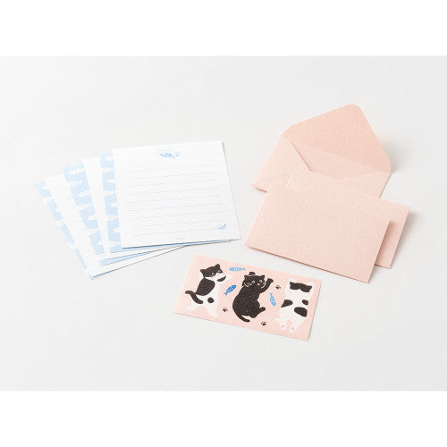 Midori | Mini Letter Set with Stickers | Hungry Cats